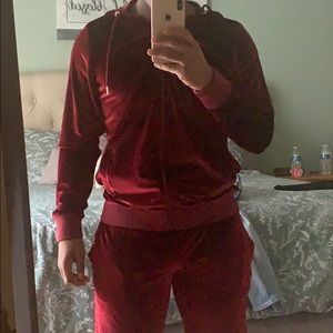 Suede Maroon Tracksuit